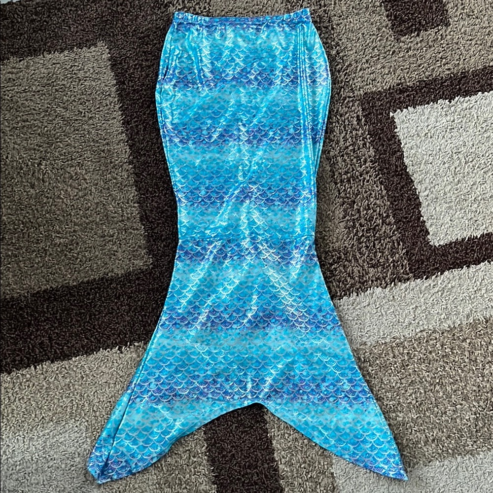 Justice Blue Asymmetrical Trumpet Swim Coverup